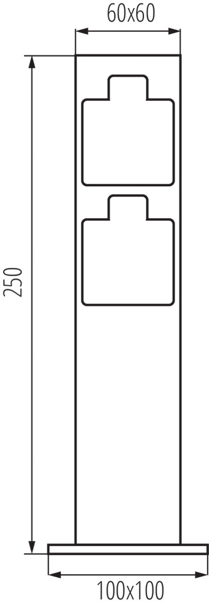 Garden post with 230V sockets NASTO