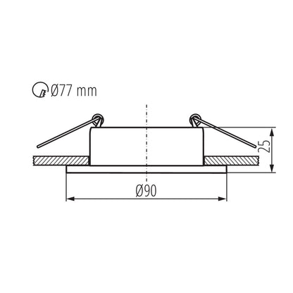 Ring for spotlight fittings FELINE DSO