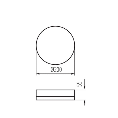 Ceiling-mounted LED light fitting IPER LED