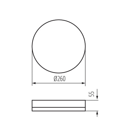 Ceiling-mounted LED light fitting IPER LED