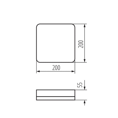 Ceiling-mounted LED light fitting IPER LED