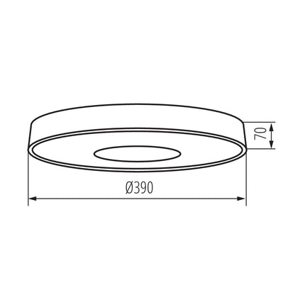 Ceiling-mounted LED light fitting VAND LED