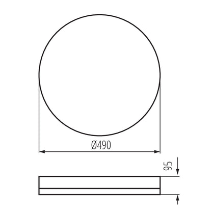 Ceiling-mounted LED light fitting ARVOS LED