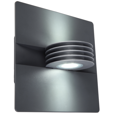Wall Light, LED Bidirectional 4000K 480lm IP44, c/w Clear Glass Diffuser