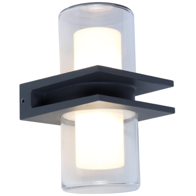 Wall Light, Mito LED Wall 3000K IP54, Opal & Clear Polycarbonate Diffuser