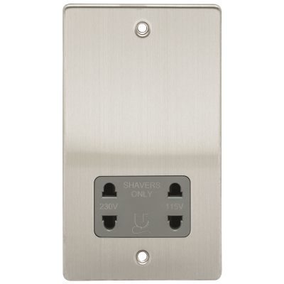 Premium Edge - Shaver Socket, Dual Voltage Grey Insert