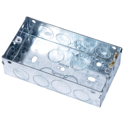 Box, 2 Gang Switch & Socket, Standard Pattern