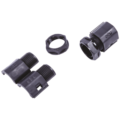 Connector, Male 3 Part Fixed Straight