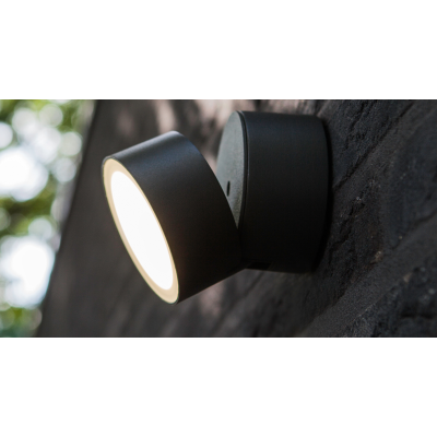 Wall Light, LED c/w Movable Spot Head, 4000K 840lm IP54