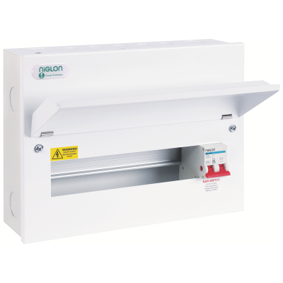 Consumer Unit, 14 Module 12 Way c/w RH DP Isolator