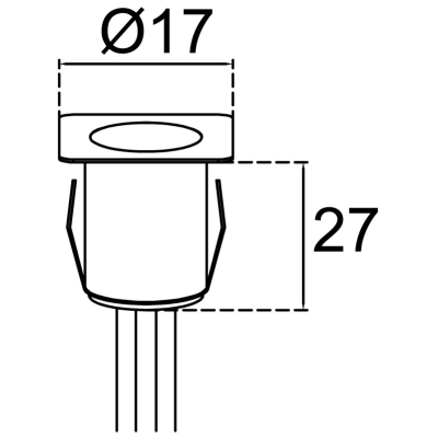 Groundlight, Square LED Deck 4000K IP67, c/w Clear Polycarbonate Diffuser