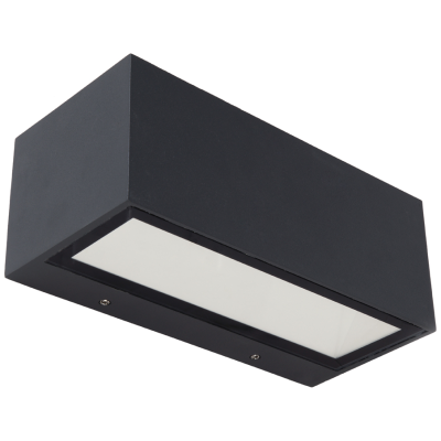 Wall Light, LED Bidirectional 4000K 1240lm IP54, c/w Clear Glass Diffuser