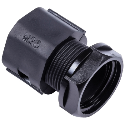 Connector, Male Fixed Straight c/w Locknuts, IP40