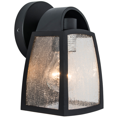 Wall Light, Kelsey Wall IP44 No Lamp, c/w Seedy Glass Diffuser