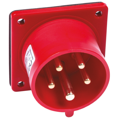 NG - Appliance Inlet, Panel Mounted Straight 3P+E+N IP44