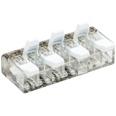 Connector, Push Fit for Solid/Stranded Cable, Lever Type Pack=50
