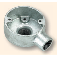 Circular Box, 1 Way Terminal Back Outlet