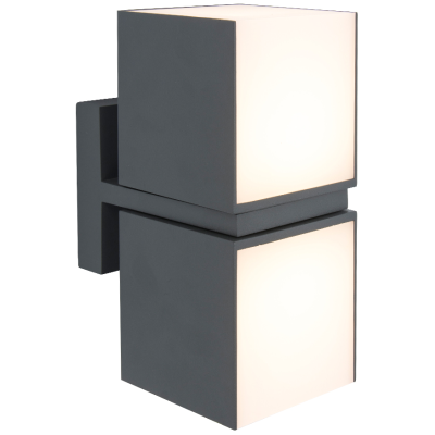 Wall Light, Cuba LED Wall 3000K IP54, c/w Opal Polycarbonate Diffuser