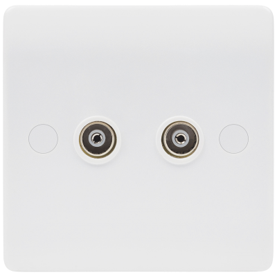 Median - Socket, 2 Gang (2G) TV Outlet