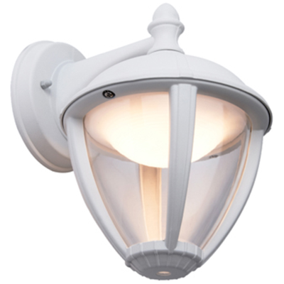 Lantern, LED Wall 3000K 330lm IP44, c/w Clear Glass Diffuser