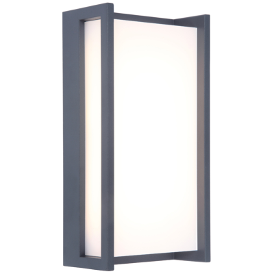 Wall Light, Qubo LED Wall 3000K IP54, c/w Opal Polycarbonate Diffuser