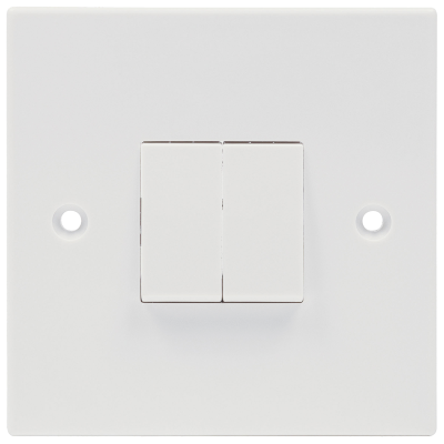 Plate Switch, 2 Gang (2G) 2 Way SP