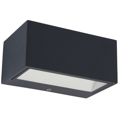 Wall Light, Gemini LED Wall 3000K IP54, c/w Clear Glass Diffuser