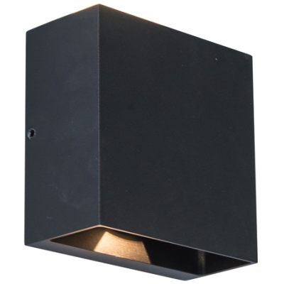 Wall Light, Gemini Beams LED 3000K 400lm IP54, c/w Clear Glass Diffuser