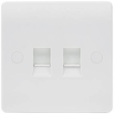 Median - Socket, 2 Gang (2G) Cat5 Data Outlet