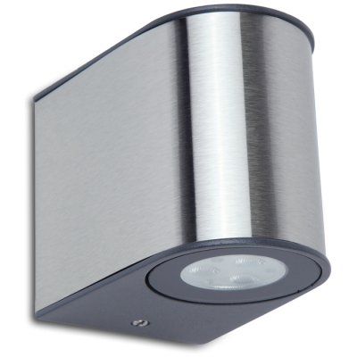 Wall Light, LED Bidirectional 4000K 500lm IP54, c/w Clear Glass Diffuser