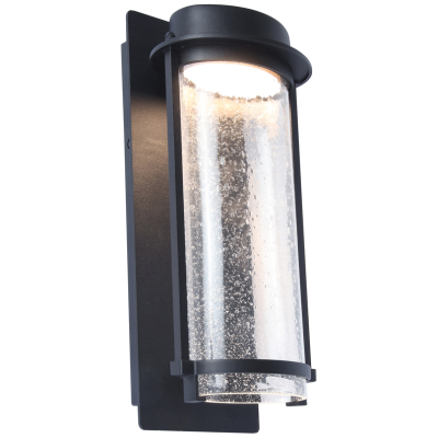 Wall Light, Aquarius LED Wall 3000K IP44, c/w Seedy Glass Diffuser