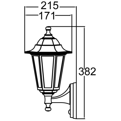 Wall Light, Coastal E27 IP44, c/w PIR Sensor