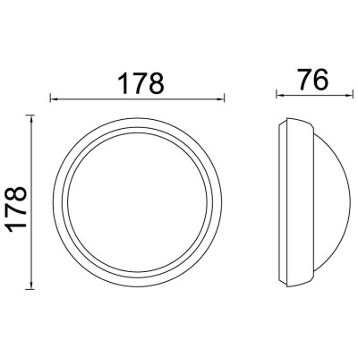 Bulkhead, Slimline Bulkhead LED 3000K IP54, c/w Opal Polycarbonate Diffuser