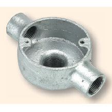 Circular Box, 2 Way Through Back Outlet