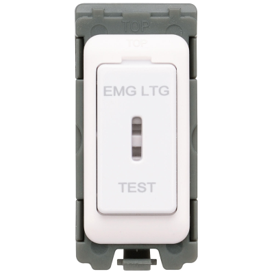Matrix 20 - Switch, 2 Way Single Pole Key, Printed EMG LTG TEST
