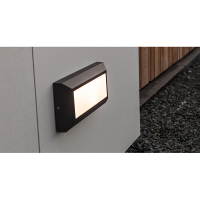 Wall Light, Helena LED Wall 4000K IP54, c/w Opal Polycarbonate Diffuser