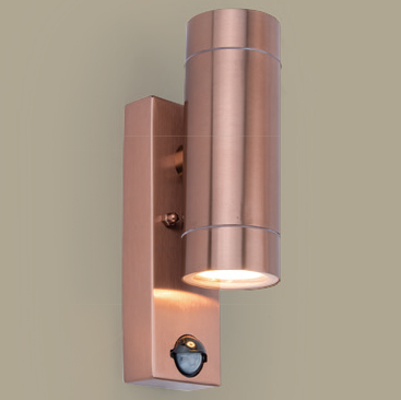 Wall Light, Rado Cop Up/Down GU10 IP44, c/w PIR Sensor