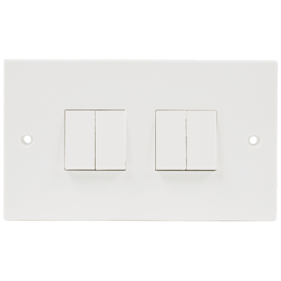 Plate Switch, 4 Gang (4G) 2 Way SP