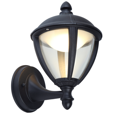 Lantern, LED Wall 3000K 330Lm IP44, c/w Clear Glass Diffuser