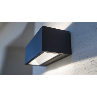 Wall Light, Gemini LED Wall 4000K IP54, c/w Clear Glass Diffuser