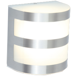 Wall Light, Cameo LED 3000K Half Wall IP44, c/w Opal Polycarbonate Diffuser