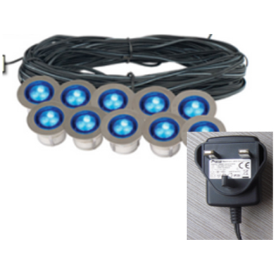 Groundlight, Round LED Deck 4000K IP67, c/w Clear Polycarbonate Diffuser