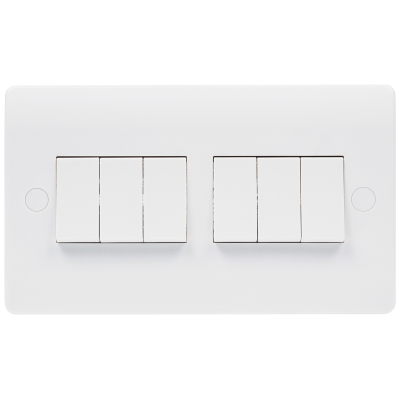 Median - Switch, 6 Gang (6G) 2 Way