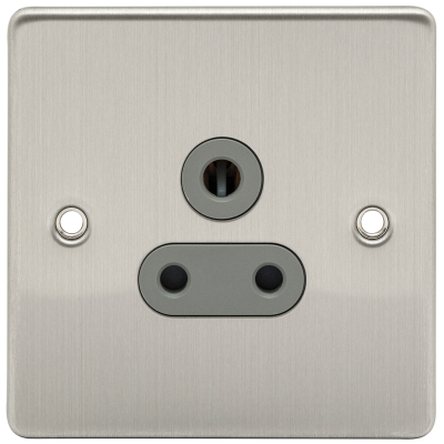 Premium Edge - Socket, 1 Gang (1G) Unswitched Grey Insert