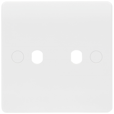 Median - Dimmer Switch, 2 Gang (2G) Plate c/w 2 Knobs