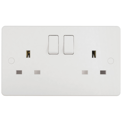 Profile - Socket, Switched 2 Gang (2G) SP Twin Earths