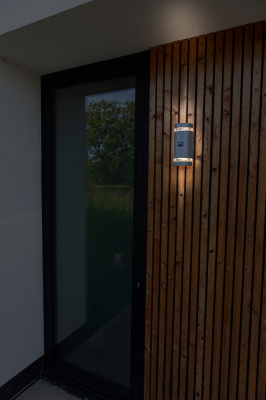 Wall Light, Focus Outdoor D2D 2 Lgt GU10, c/w Clear PC/Glass Diffuser