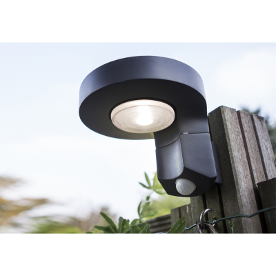 Wall Light, Diso Solar LED 4000K Wall Light PIR, 120Deg Clear PC Diffuser