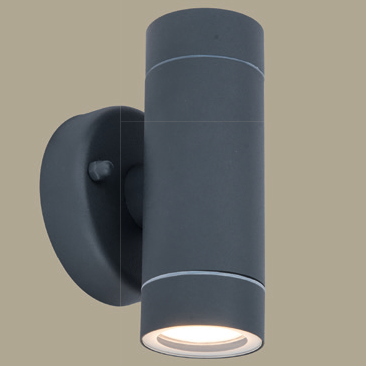 Wall Light, Rado Blk Up/Down GU10 IP44