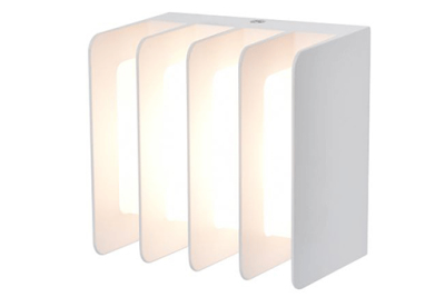 Wall Light, Gridy Intgrtd LED 3000K IP54, c/w Opal Polycarbonate Diffuser